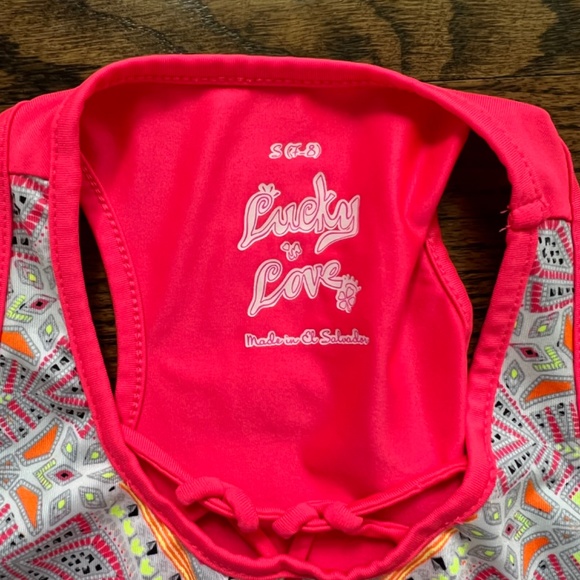 Girls Lucky In Love Tennis Tank and Pleated Skirt Size 7-8 - Picture 4 of 7